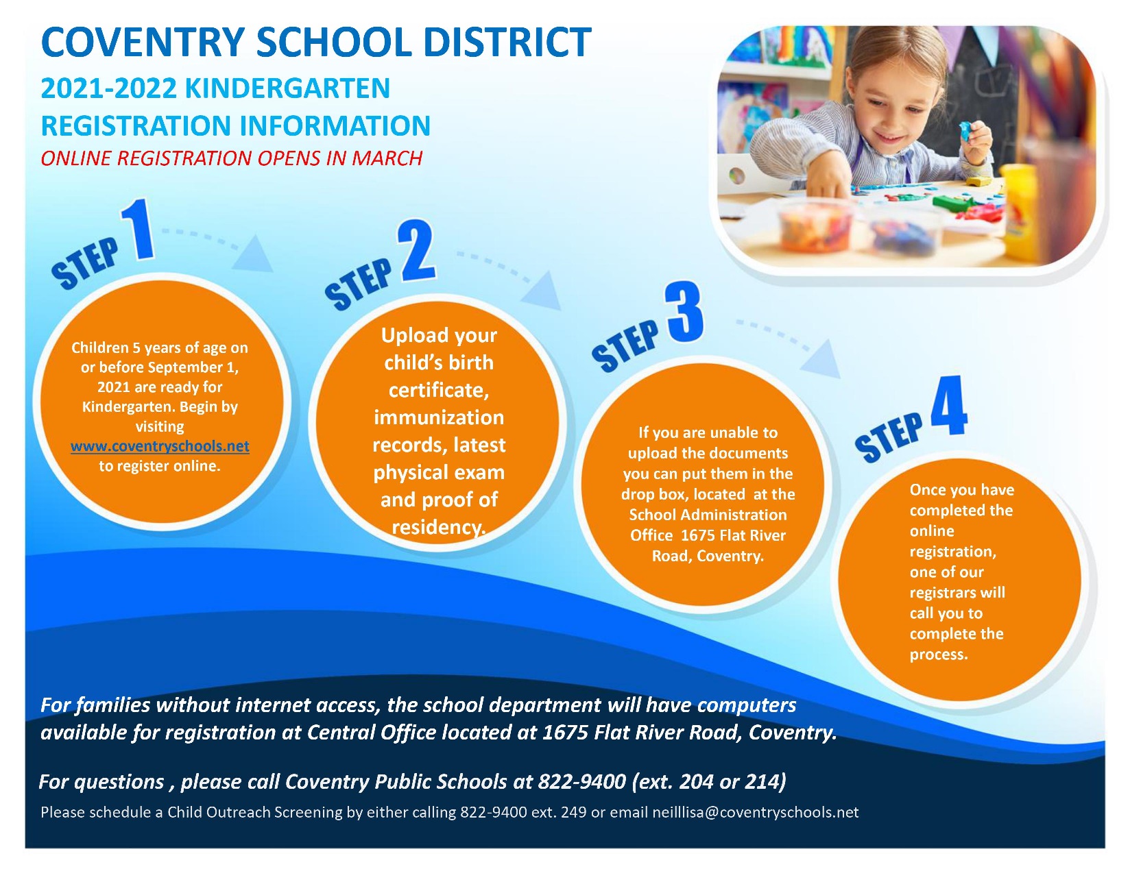 2021-2022 Coventry Kindergarten Registration
