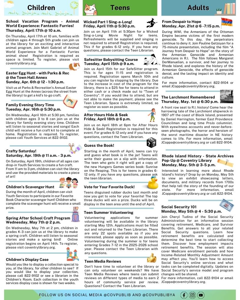 April Newsletter