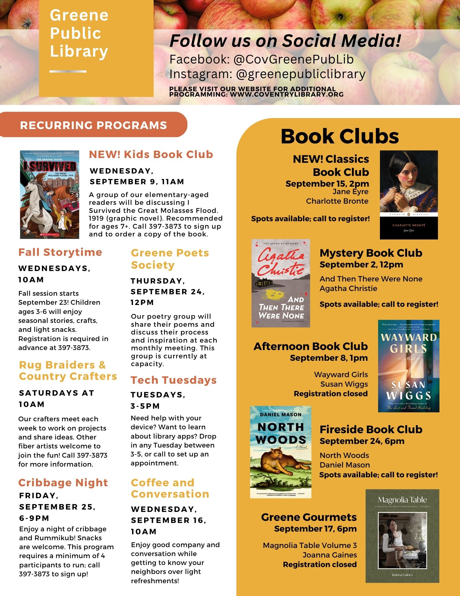 Greene Newsletter, page 1