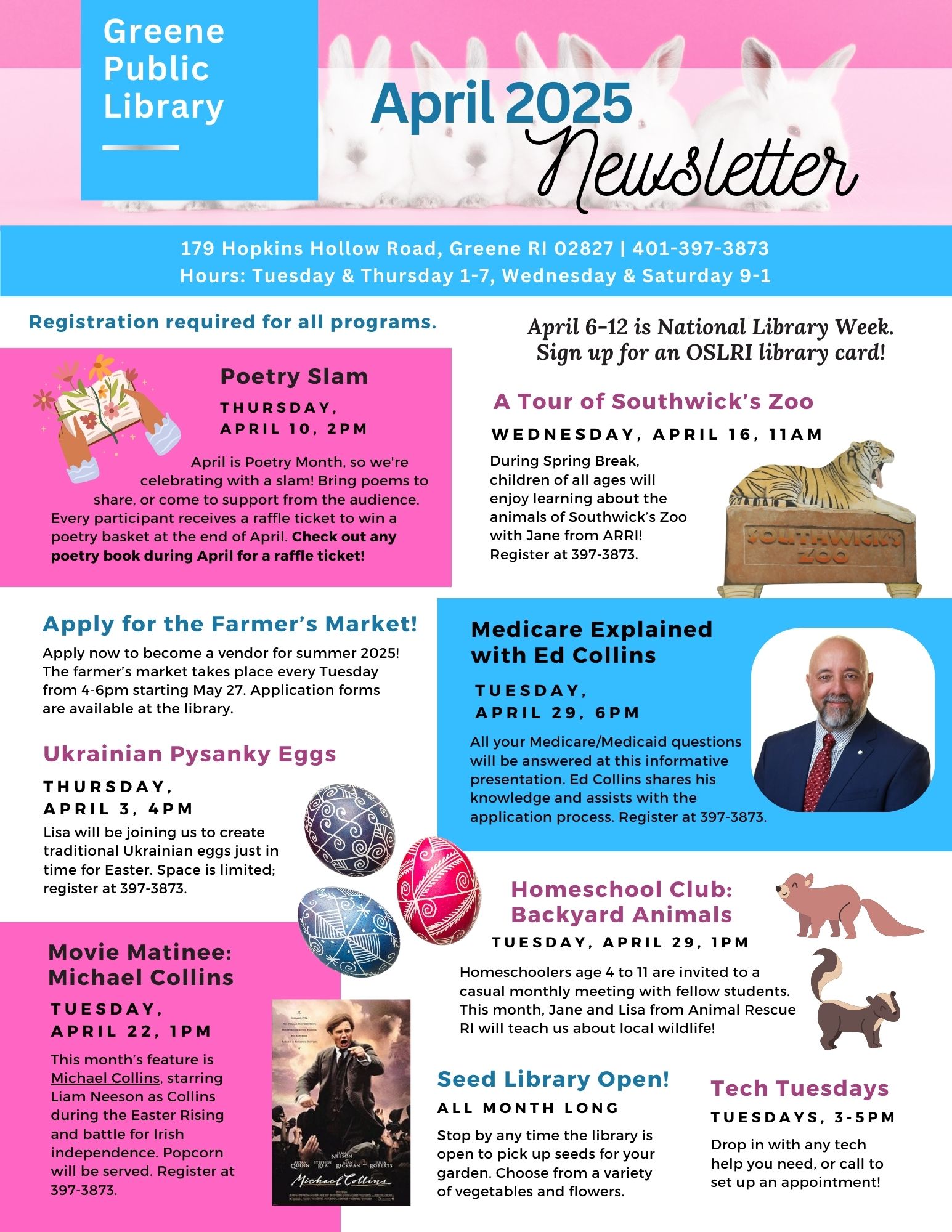 Greene Library April 2025 Newsletter, page 2