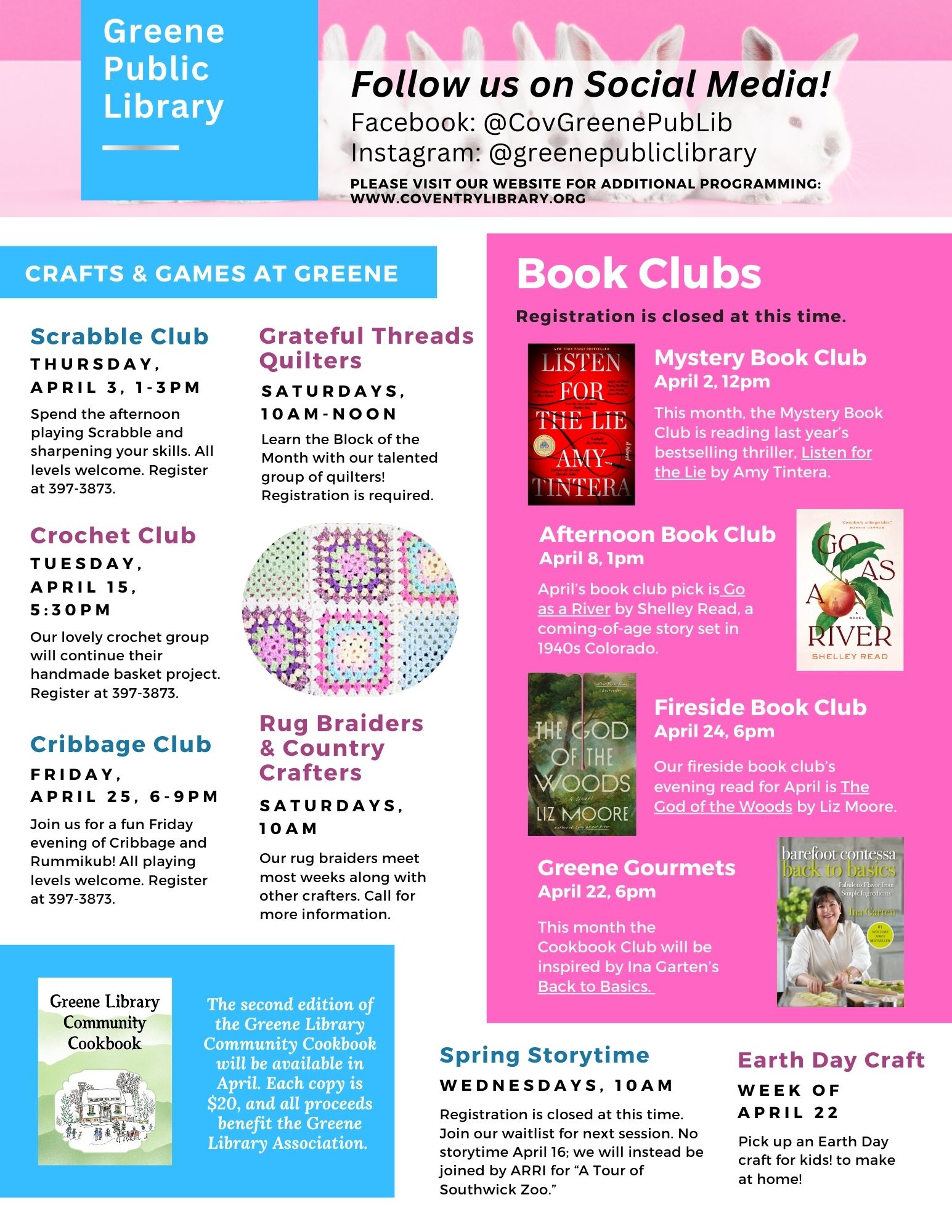 Greene Library April 2025 Newsletter