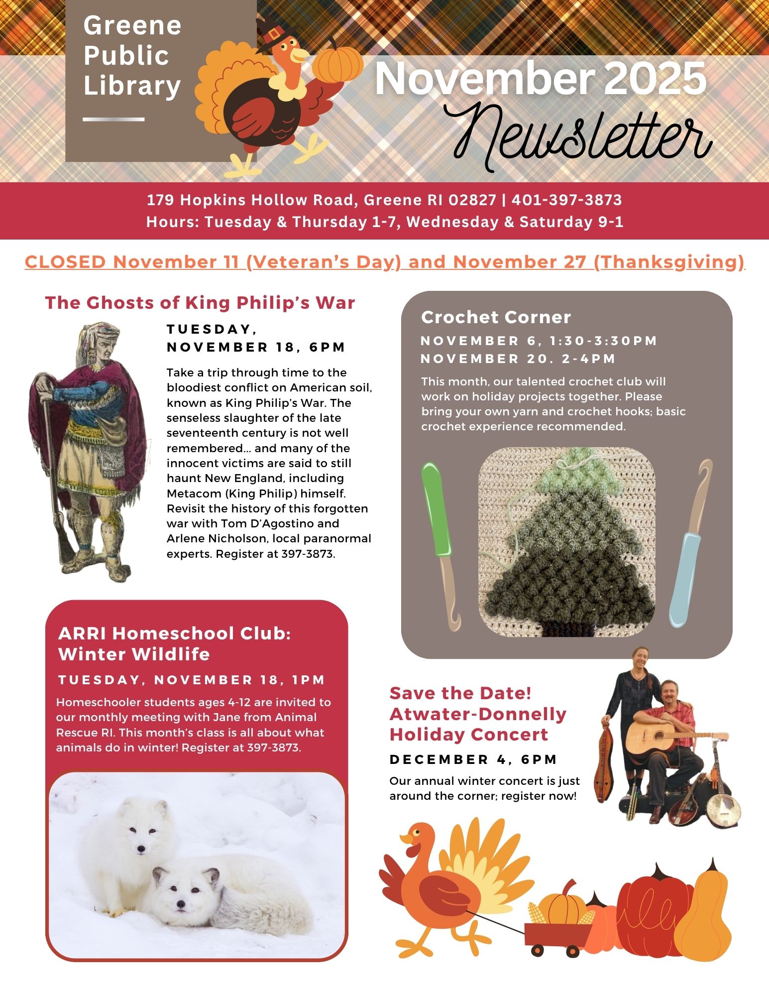 Greene November Newsletter, 2025, page 1