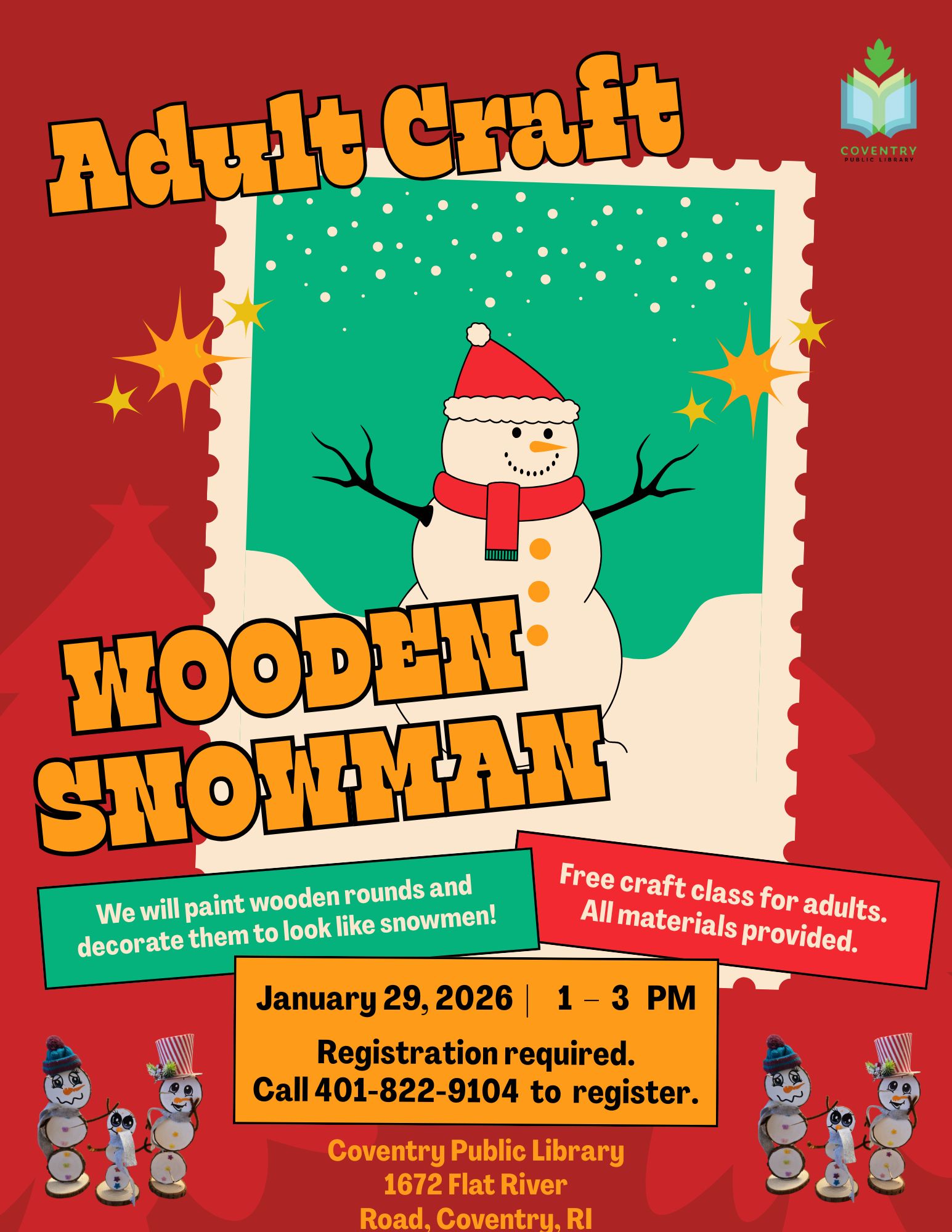 Adult craft at the Coventry Public Library