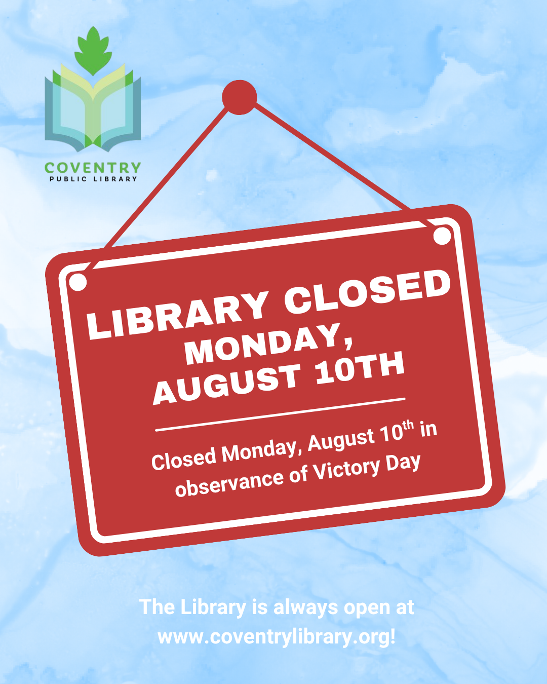 Closed for Victory Day August 10 2026