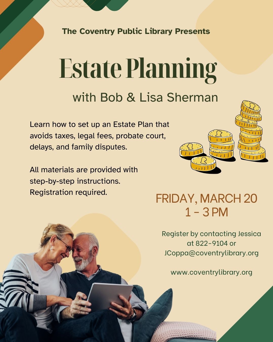 Estate planning workshop at the Coventry Public Library