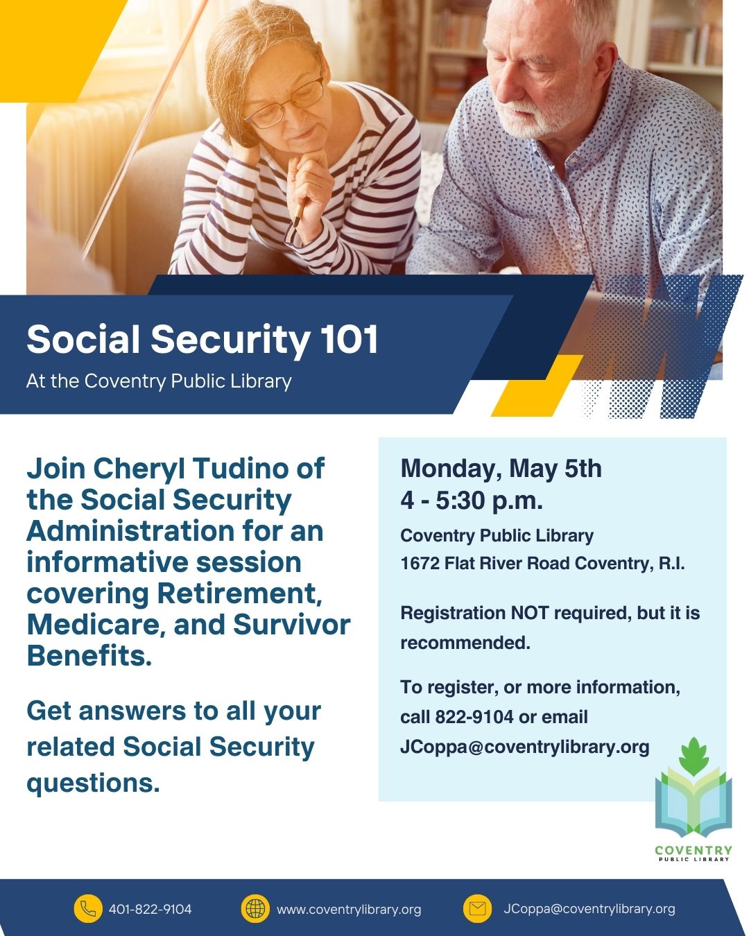 Social Security 101 at the Coventry Public Library