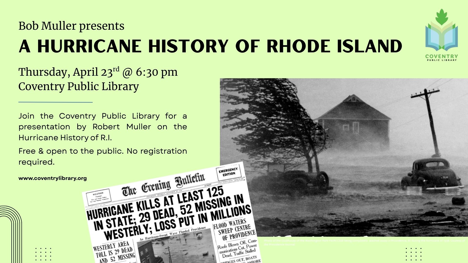 Hurricane History of Rhode Island, with Robert Muller
