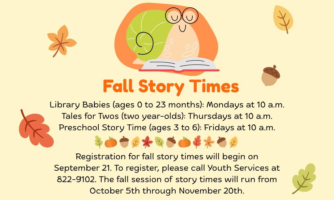 story time snail with leaves