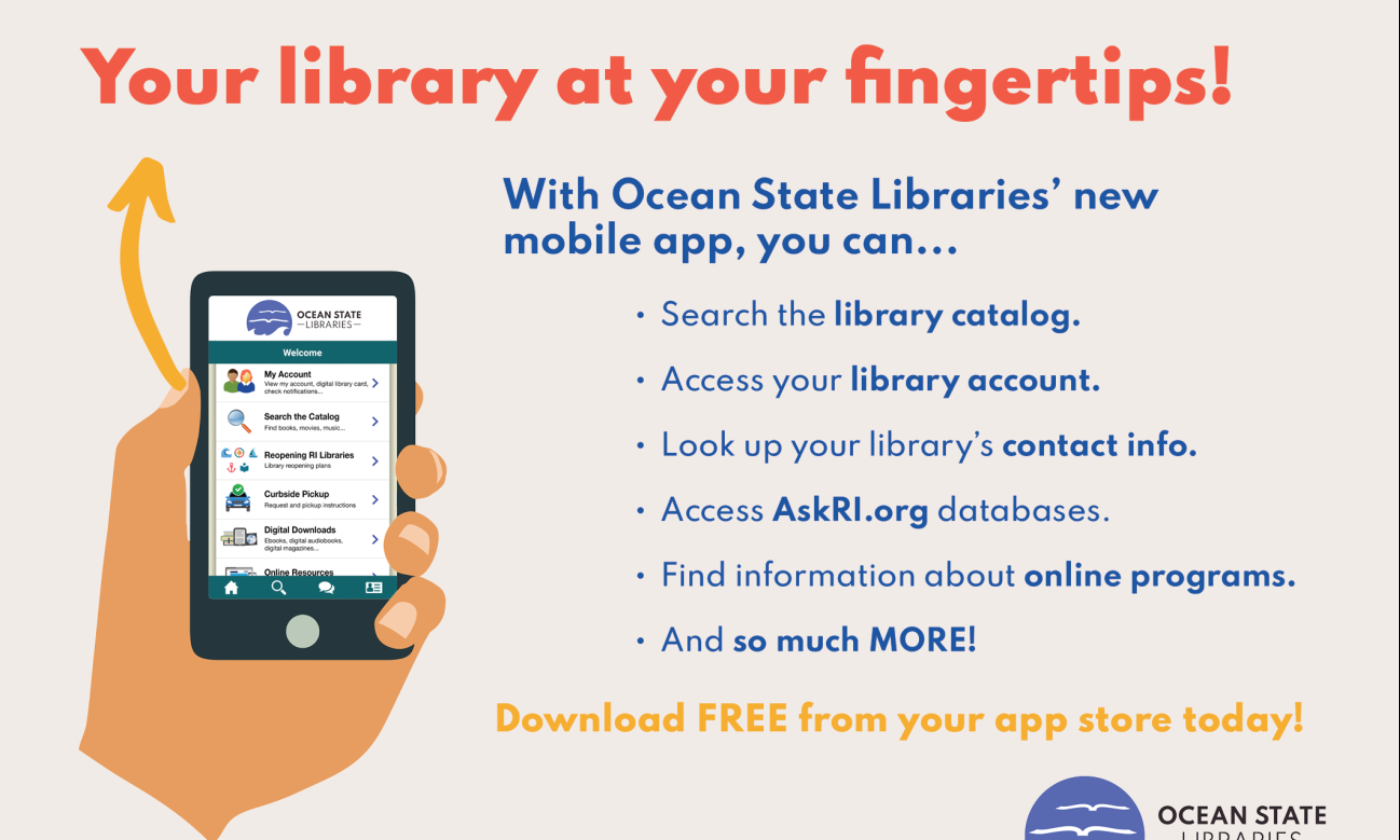 Cell phone using the library mobile app