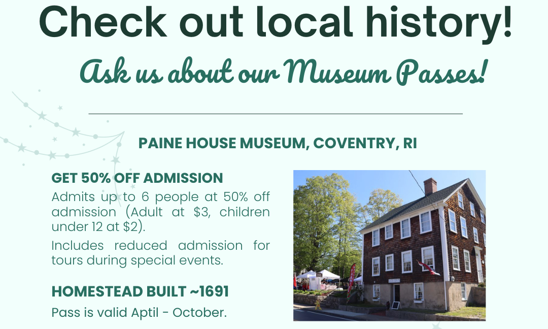 Museum passes available at the Coventry Public Library